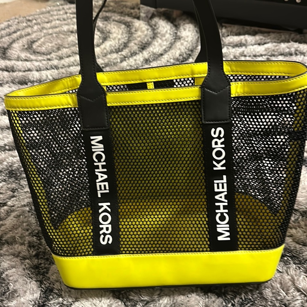 Neon micheal kors tote